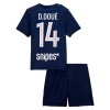 Virallinen pelipaita Paris Saint-Germain Desire Doue 14 Koti 2025-26 Lyhythihainen - Lasten ( + Lyhyet housut )